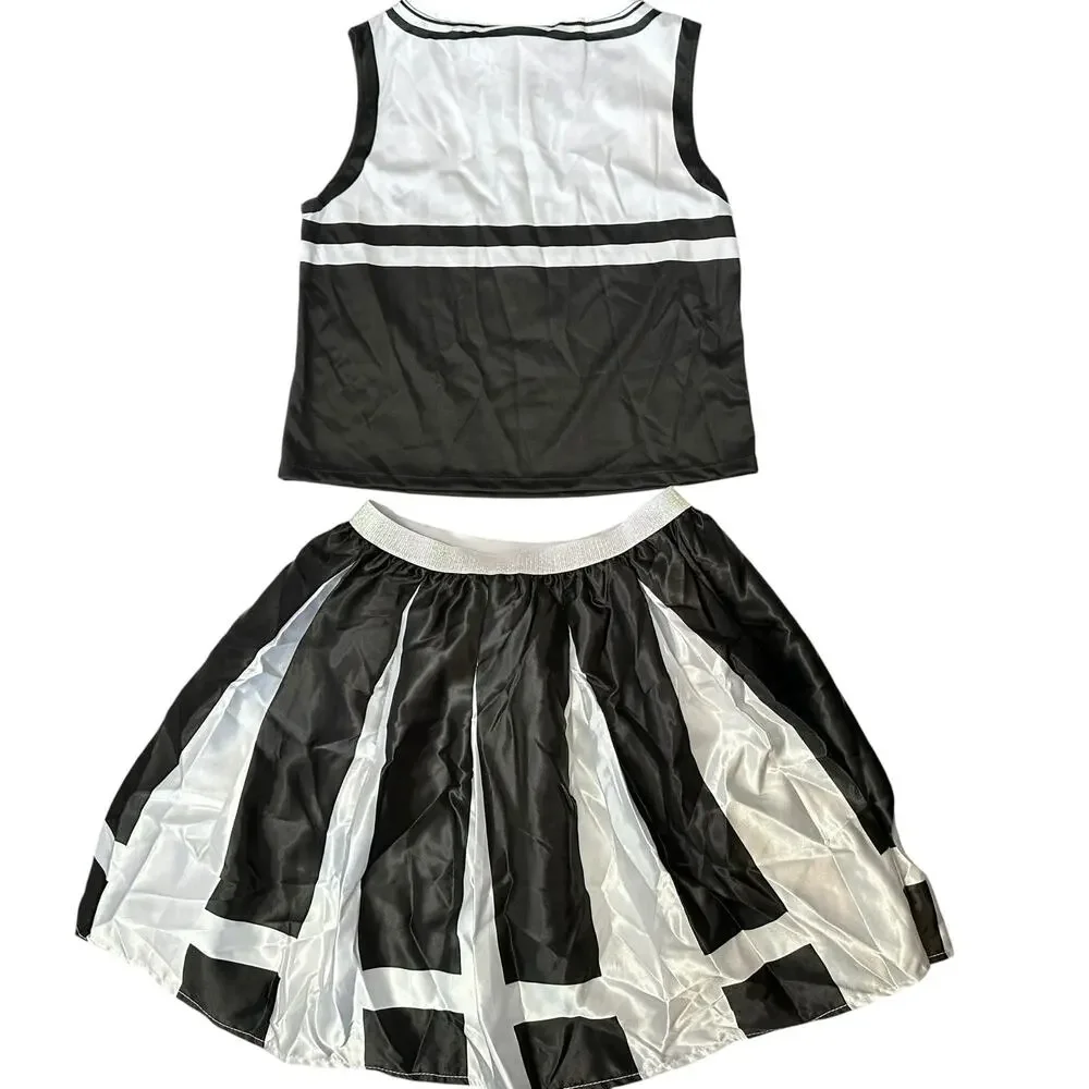 2/$15 Spooktacular Creations Girl Cheerleader Costume Cheer Uniform Size L 10-12